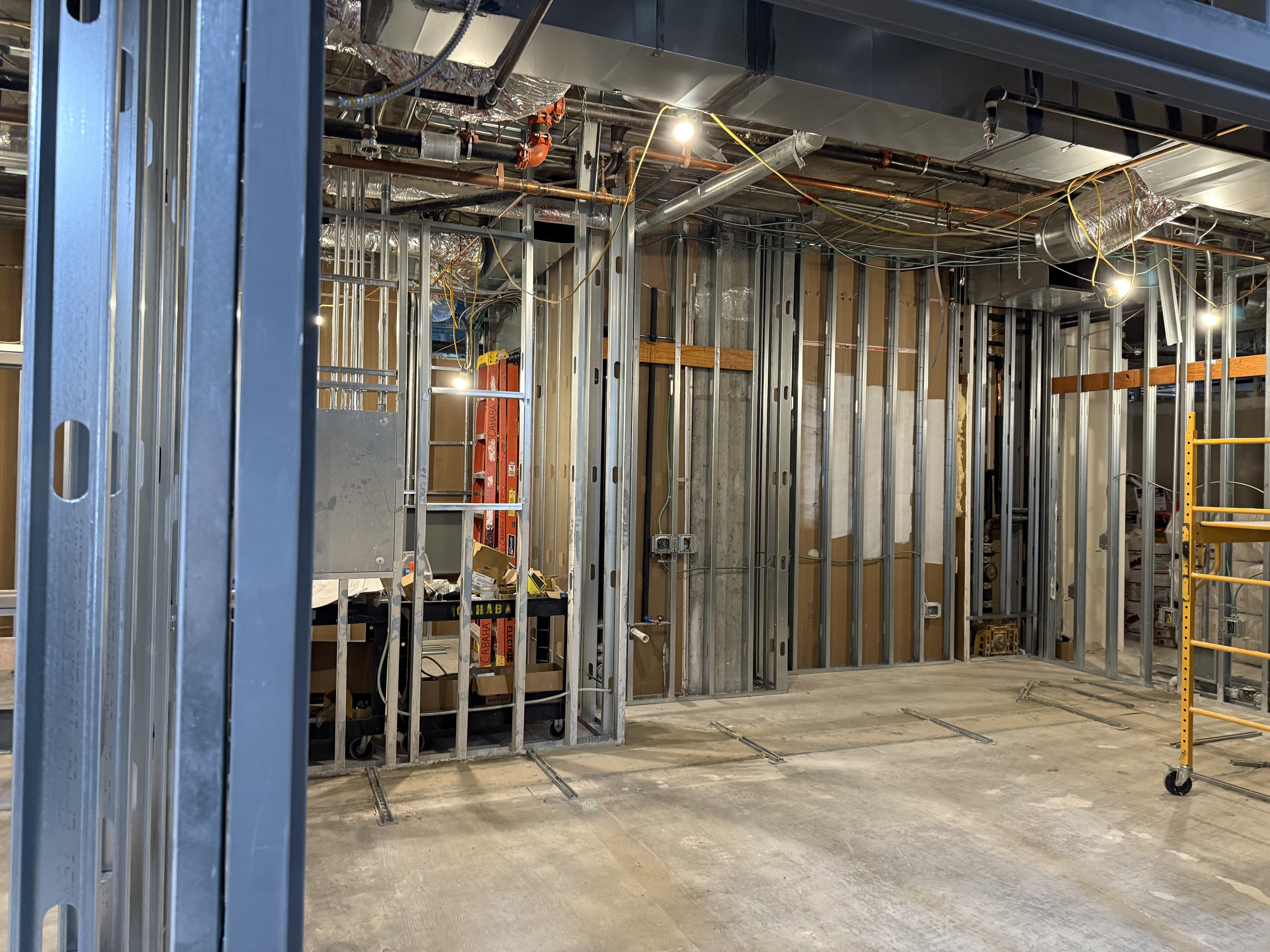 PET/CT room framing, ductwork and rough-in