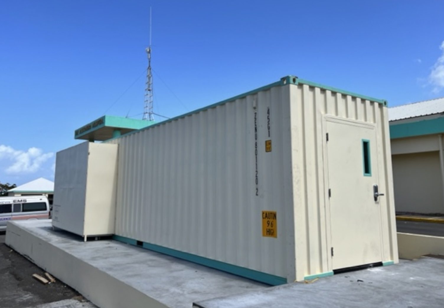 Container CT scanner unit delivered and set on site
